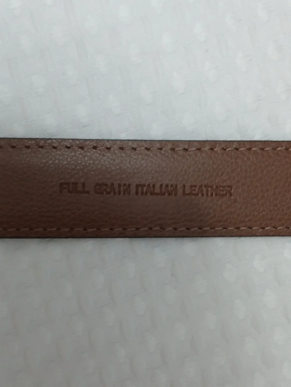 Men's Full Grain Italian Leather Classic Cognac Brown Belt 46/115